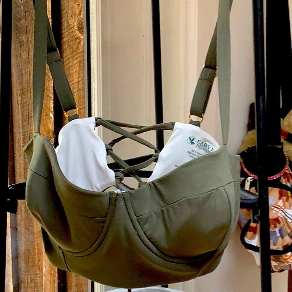 Carve Designs Olive Lace-Up Balconette Bikini Top